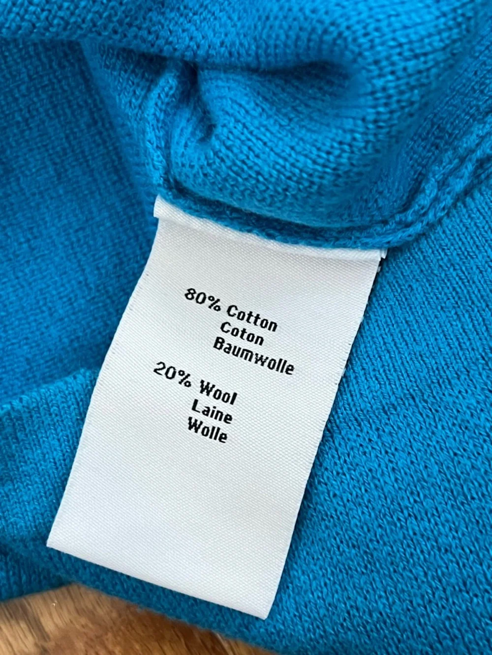 Neve Apres Ski Sweater Blue Polka Dot Striped Half Zip Mock Neck Preppy Size L